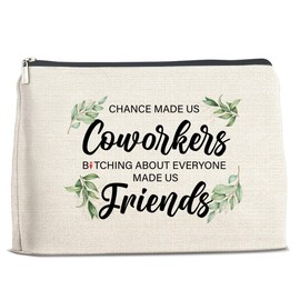 Coworker Gifts Makeup Bag, Friendship Gifts for Women Work Bestie, Coworker Gift for Women Her, Coworker Friends Gift Cosmetic Bag Makeup Pouch