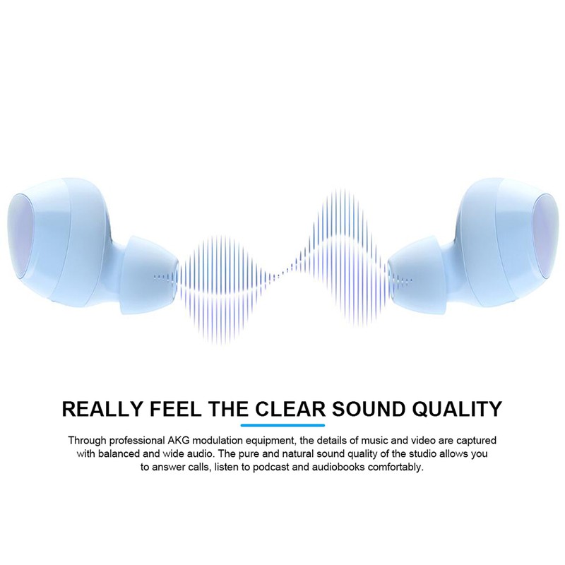Wireless Bluetooth 5.0 Earphone Hifi Stereo Headset with Dual Microphones