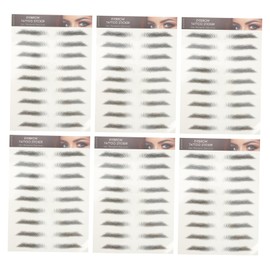 MERRYHAPY Lasting Hair-like Eyebrow Stickers for Makeup Fake Eyebrow Paste 12pcs Set No Painful Surgery