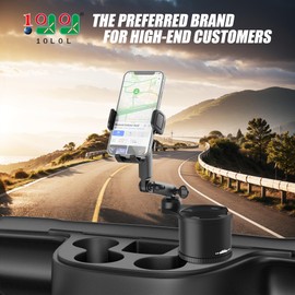 10L0L Golf Cart Phone Holder - Universal Cell Phone Holder with Cup Holder for EZGO/Club Car/Yamaha, Golf Cart Accessories Fit for Smart Phones