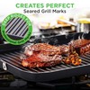 NutriChef 20"x13" Stove Top Grill Pan - Double Burner, Hard-Anodized