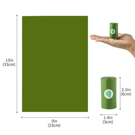 ATIFBOP Biodegradable Dog Poop Bags 150 Counts 10 Rolls with One Free Dispenser, Thicken and Earth-friendly Dog Poop Bag Holder (Scented)