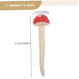 BESPORTBLE Mushroom Ornament Set 3 Pcs Ceramic Garden Decor Red Spotted Gradual Mushroom Statues for Fairy Garden
