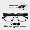 Zeelool Stylish Rectangle Eyeglasses Thick Frame Glasses for women/Men with