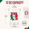 Mexican Independence Day Plastic Cups 50 Pack Disposable Viva Mexico