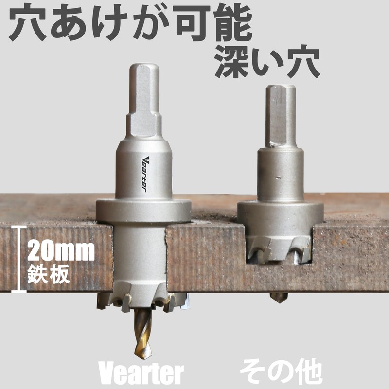 Vearter 42mm Carbide Hole Sawbit T.C.T Material Carbide Cobalt Steel