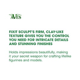 Aves Fixit Sculpt - 2 Part Air Hardening Epoxy Modeling & Repair Compound (A & B) - 3 lbs, Durable Self Dry Clay for Sculpting, Repairs, Waterproof, Adhesive & Easy to Use - Canvas (Sand Like Color)