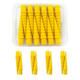 Haespot Yellow 12PCS Stripped Screw Hole Repair Anchor, Door Hinge Screw Hole Filler, Multi Use Wall Anchors, Fits Wood Screws Sizes #2 to #16