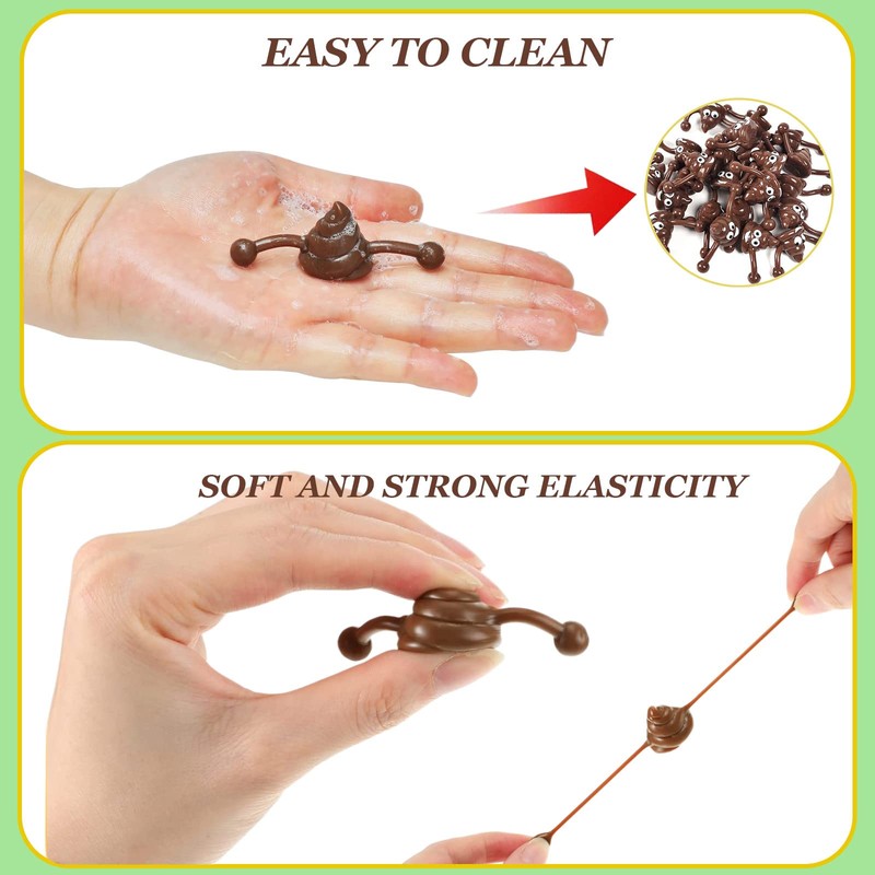 15Pcs Funny Catapult Poo Toys Poop Catapult Emoji Bullets Refill,Joke