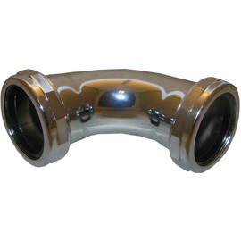 Pipe Fitting, Ell, 45-Degree, Slip Joint Elbow Ends, Chrome-Plated Brass, 1.5-In.