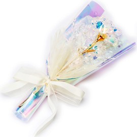 LOZIZI Aurora Bouquet, Sparkly Roses, LED Light, Roses, Non-Withering Flowers, Artificial Flowers, For Women, Wife, Girlfriend, Friends, Mother's Day, Popular, Birthday, Gift, Wedding Anniversary,