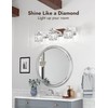 VOLISUN Crystal Vanity Lights - 3 Light Modern Stainless Steel