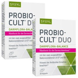 SYXYL ProBio-Cult Duo | Dietary Supplement with Riboflavin | Lactic Acid Bacteria & Micronutrients to Support Intestinal Flora & Mucosa | 2 x 30 Capsules in Blister Pack