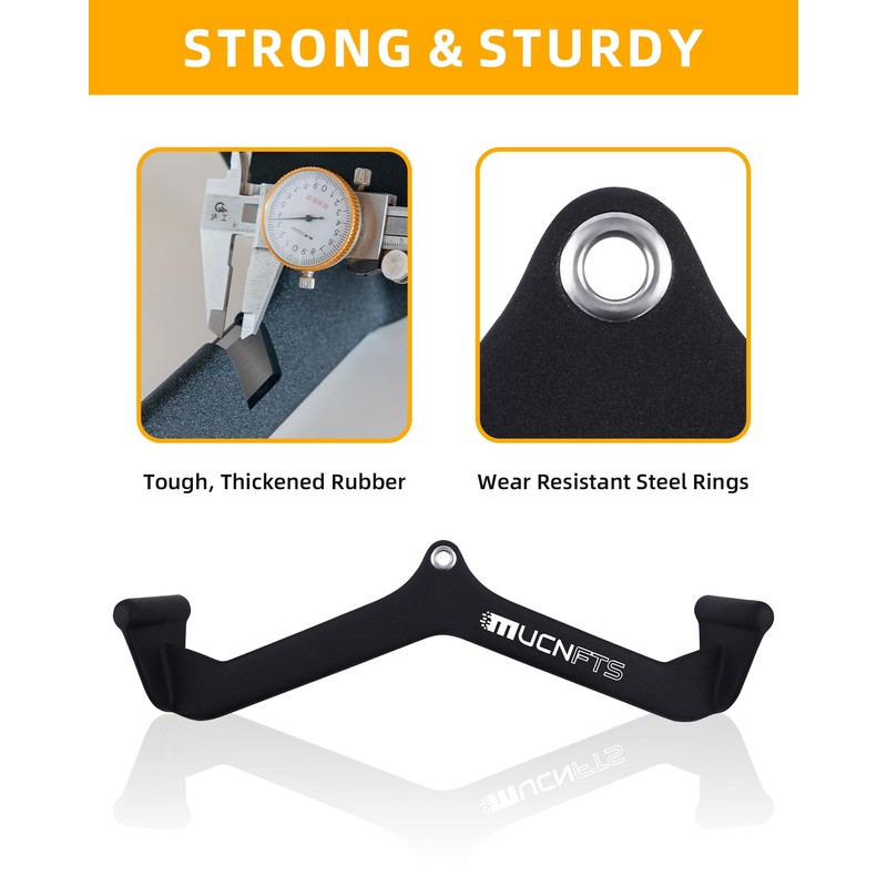MucnFTS LAT Pulldown Attachments, Thickened Ergonomic Back Tricep Training Handle,