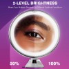 Auxmir 2025 Upgraded 30X Magnifying Mirror with Light, Makeup Mirror