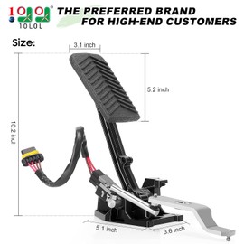 10L0L Accelerator Pedal Assembly for EZGO RXV Gas Golf Cart 2008-up, Replace OEM 604991, 604099, 607605, 600255