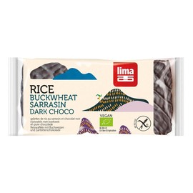 LIMA Reiswaffeln Buchweizen Zartbitterschokolade dünn, 6er Pack (6 x 90 g)