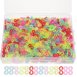 EXCEART Bandas De Goma De Telar Conectores De Clip S Conectores De Goma 1000 Piezas Clips De Banda De Goma De Telar Clip Para Hacer Pulseras Clips De Banda De Goma S Ganchos De Pulsera