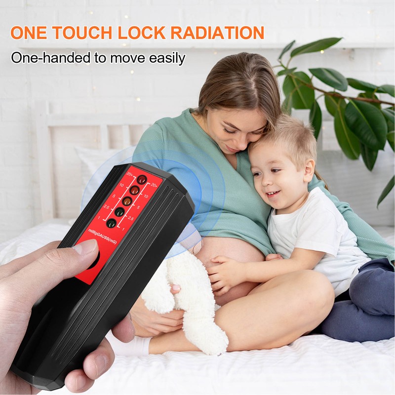 EMF Meter Magnetic Field Detector Electromagnetic Radiation Tester with 5