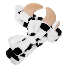 minkissy Face Wash Headband Set for Women 2pcs Plush Cow Ear Headband for Spa Shower
