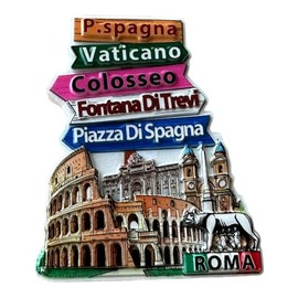 Magnet Souvenir Rome, Italian Tourist Attractions, Vatican Colosseum, Trevi Fountain Square Spain, Decorative Souvenir, Multi-Colour