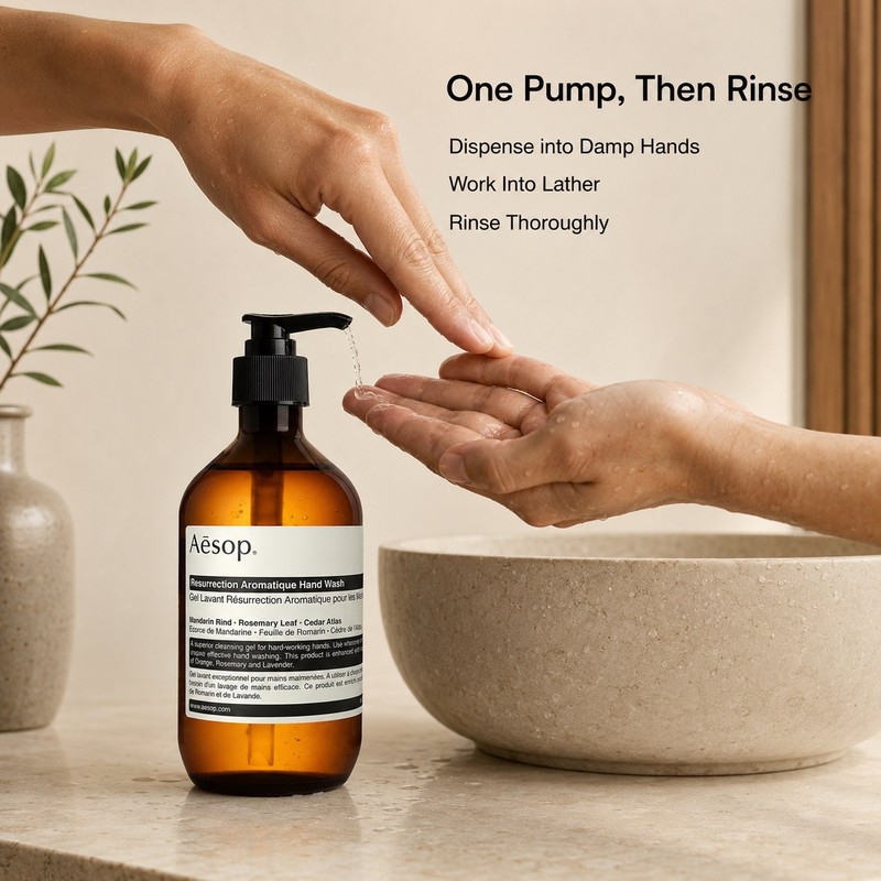 Aesop Resurrection Aromatique Hand Wash Citrus Woody Herbaceous Gel 500