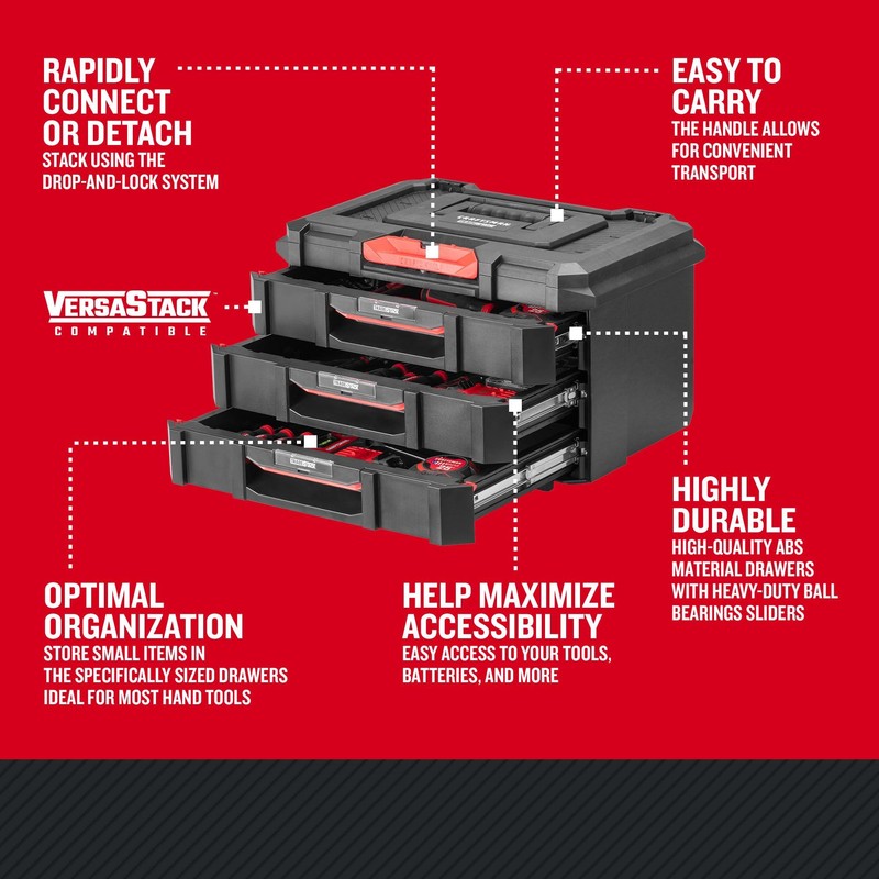CRAFTSMAN Tradestack 3 Drawers Unit (CMST21405)