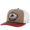 HOOEY Men's Cavvy Punchy Adjustable Snapback Hat, Tan/White, One Size