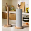 KitchLife Cute Wooden Paper Towel Holder Countertop - Solid Freestanding
