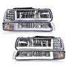 ANDPLAY LED DRL Headlights Compatible with 00-06 Tahoe Suburban 1500