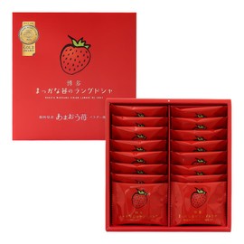 Hanafukudo Langue de Chat of Hakata Straight Strawberries, 16 Pieces