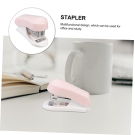 Operitacx Mini Stapler Coloured Stapler Student Small Stapler Hand Stapler Made of Plastic Stapler for Desk Mini Hand Stapler Portable Hand Stapler Student Stapler Book Stapler Pink Metal