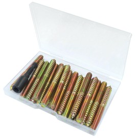 Zorfeter 20 Pack 5/16-18 x 3 Inch Double Headed Hanger Bolts, Self-Tapping Bolts Wood Dowel Screws Furniture Accessories, Fully Threaded Rods for Wood Joint/Furniture Assembly