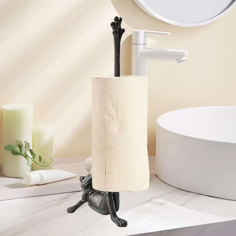 Jeonz Cast Iron Paper Towel Holder Countertop, Frog Leg Toilet