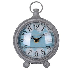 NIKKY HOME Vintage Coastal Beach Blue Table Clock Home Decor for Kitchen, Bathroom, Living Room, Bedroom, Office