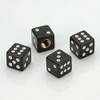 LST 4x Valve Caps Tyre Valve Valve Caps Cube Black