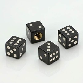 LST 4x Valve Caps Tyre Valve Valve Caps Cube Black Car Truck Motorcycle New