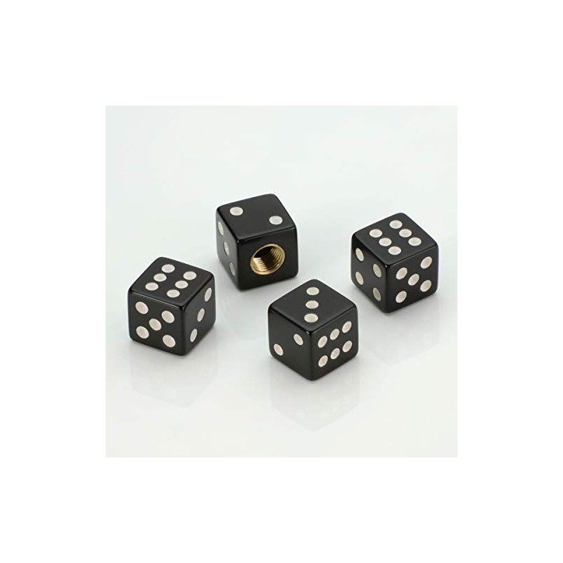 LST 4x Valve Caps Tyre Valve Valve Caps Cube Black