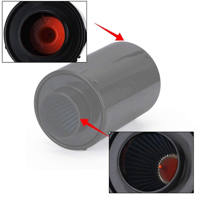PTNHZ Universal 3" Racing Carbon Fiber Cold Feed Induction Kit