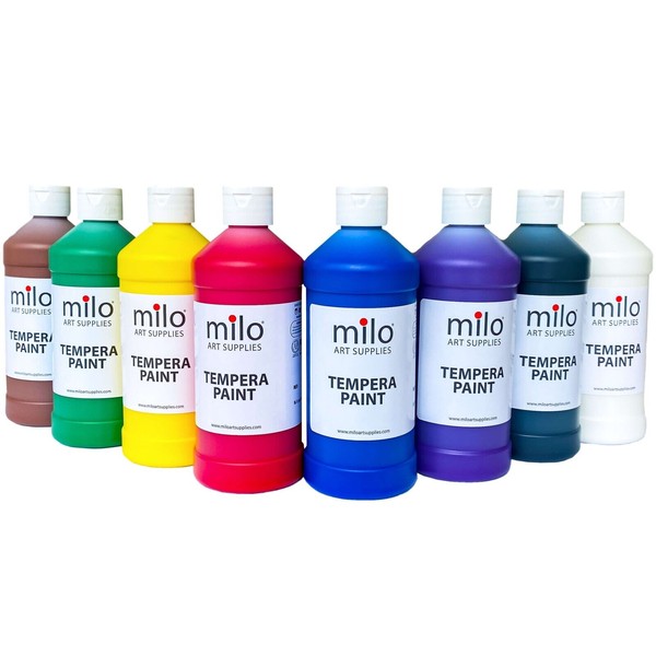 Milo Tempera Paint Set of 8 Colors | 16 oz