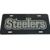 BLVD PITTSBURGH STEELERS 2 Car Tag Diamond Etched on Aluminum