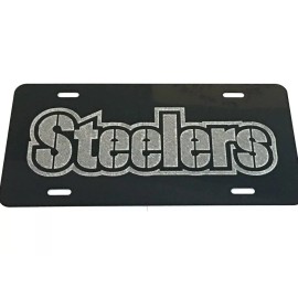 BLVD PITTSBURGH STEELERS 2 Car Tag Diamond Etched on Aluminum License Plate