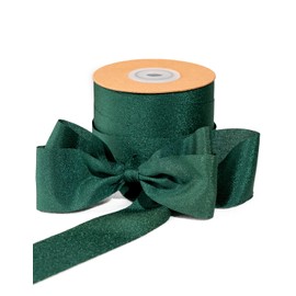 Sinbeon Gift Ribbon, Green, 3.8 cm Wide, 23 m, Chiffon Ribbon, Fabric, Satin Ribbon, Decoration for Wedding, Gift Wrapping, Bouquet, Party, Home