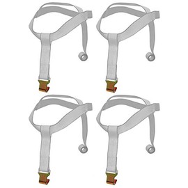 Qty. 4, BS-101-FHN -x4, Premium Grey! Over Wheel Basket Tie Down Strap with Flat Hook for Auto Tow Hauling Dolly Truck Car SUV Keeper, 38-TD5