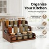 Fengligoo 3-Tier Wood Bottle Display Shelf, Modern Liquor Bottle Rack