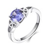 YL Celtic Ring 925 Sterling Silver 12 Birthstone Cubic Zirconia