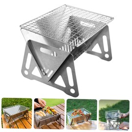 Mipcase Portable Camping Grill Barbecue Rack for Outdoor Bbq Lightweight Easy to Use for Hiking and Camping Activities Durable Resistant Design