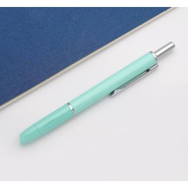 xixixiaozhu OASO K016 Retractable Fountain Pen Set 0.5mm with 4pcs Blue Ink Cartridges Smooth Writing for School Students (Seaweed Green)