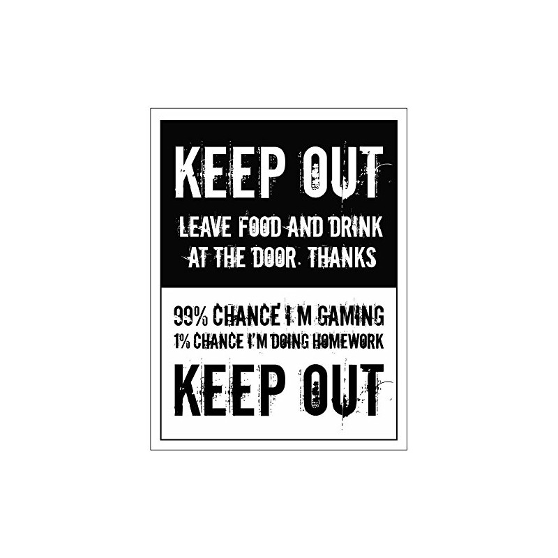 Caledonia Signs 27200E Keep out, leave food/drink at door, I'm