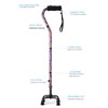 YOKABOZE Walking Cane for Women & Men, Folding Offset Quad